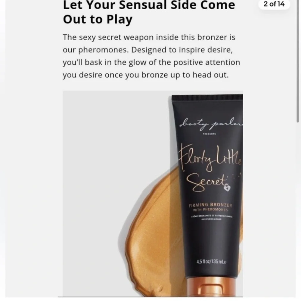Booty Parlor Flirty Little Secret Firming Body Bronzing Cream with Pheromones